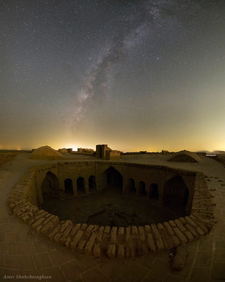 Night Sky Over Ancient Castle