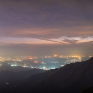 Panoramic View of Dehradun During Lunar Eclipse