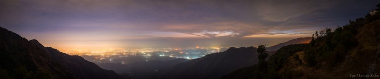 Panoramic View of Dehradun During Lunar Eclipse
