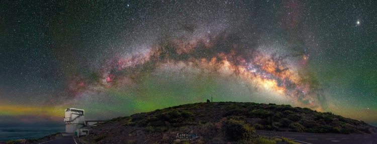 Milky Way Over Galileo National Telescope