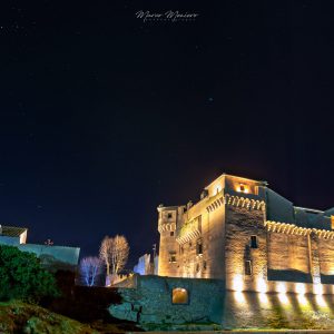 Comet above Santa Severa Castle