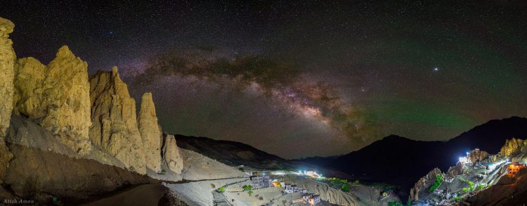 Milky Way and Airglow at Dhankar Village