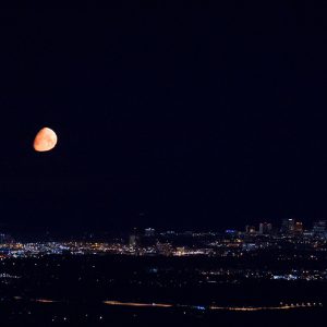 Moonset Over Anchorage