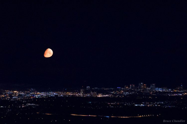 Moonset Over Anchorage