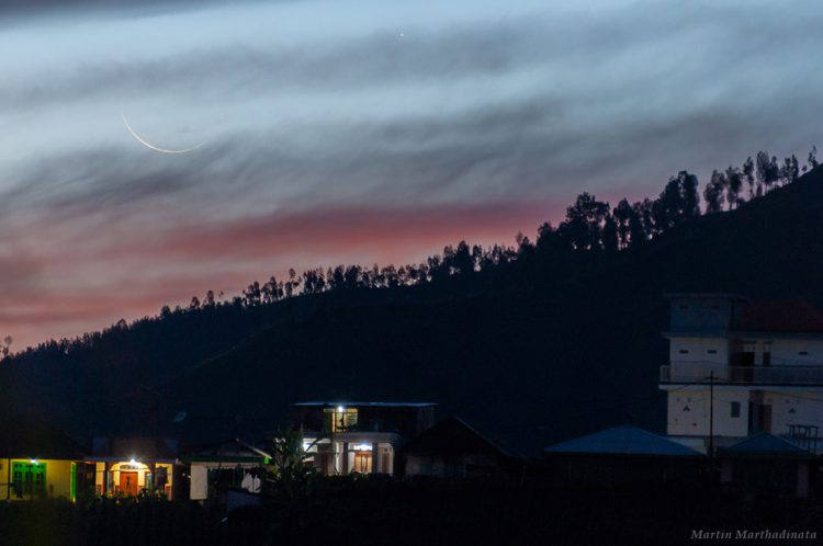 Old Waning Crescent and Aldebaran