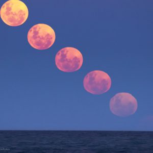 Moonrise Above Patagonia Coast