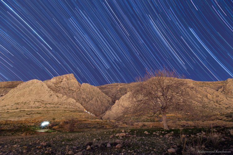 Startrail of Winter Jewels (Composite)