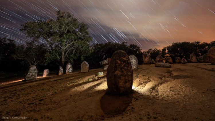 Startrails Above Evora