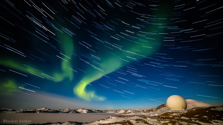 Moonlit Star Trails