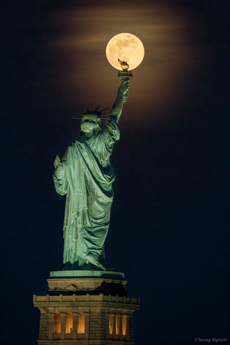 Full Moon Over Lady Liberty