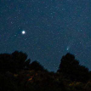 Comet and Capella Rising