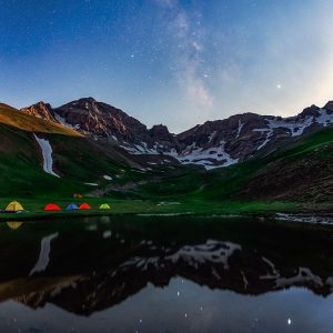 Moonlit Night at Alborz Mountains