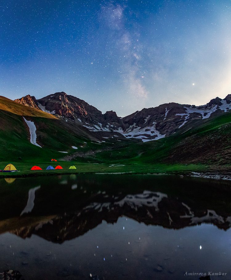 Moonlit Night at Alborz Mountains