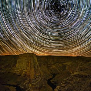 Rotation of Stars at the Top of Qamchqai Castle