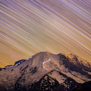 Star Trails Above Mt. Rainier