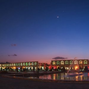 Moon And Venus Over Iranian Heritage