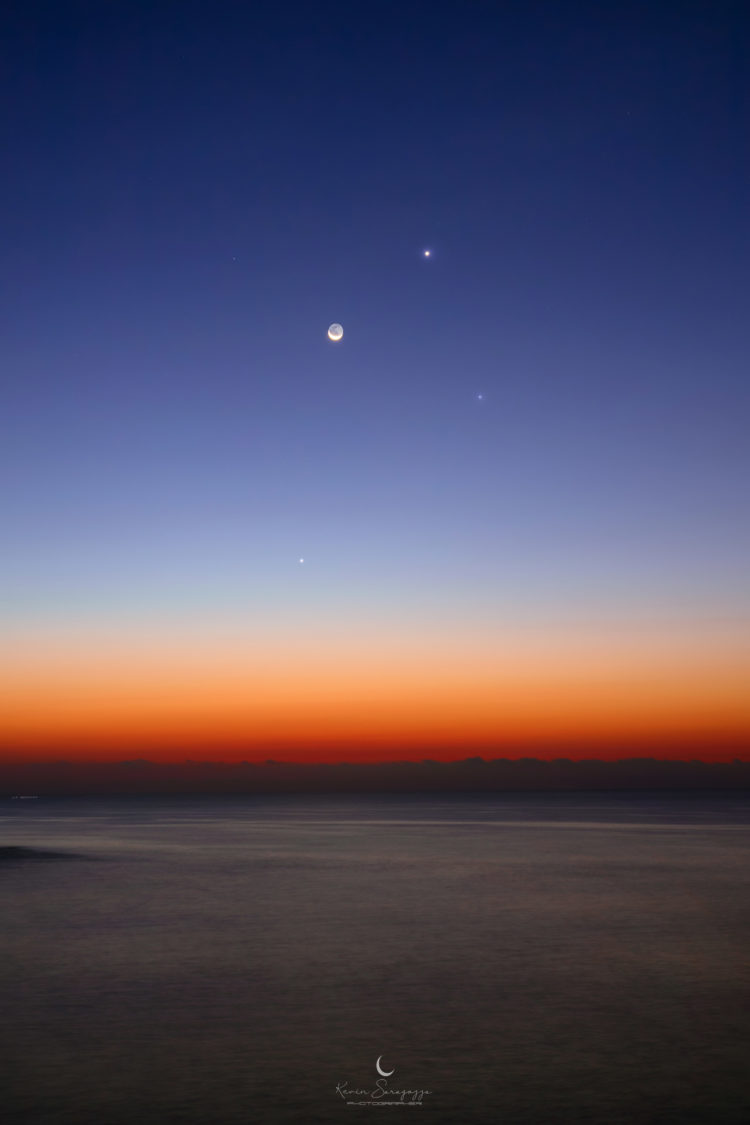 Venus, Mercury, and the Waning Moon