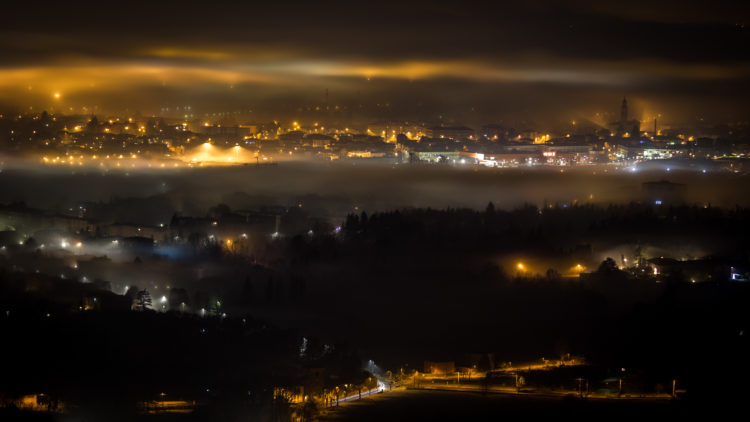 Light Pollution in Fog