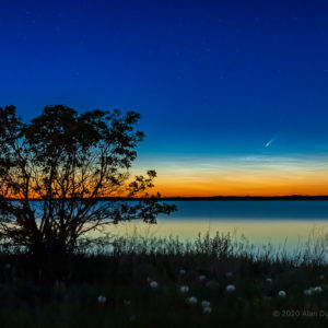 Comet And Noctilucent Clouds