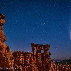 A Celestial Visitor Above Bryce Canyon