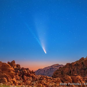 Comet Above the Valley of Fire
