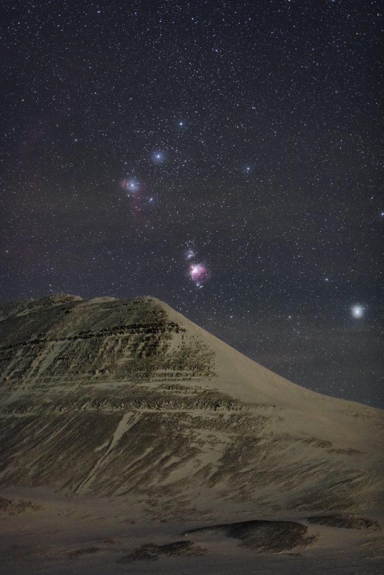 Orion Over Mt. Ennishnúkur