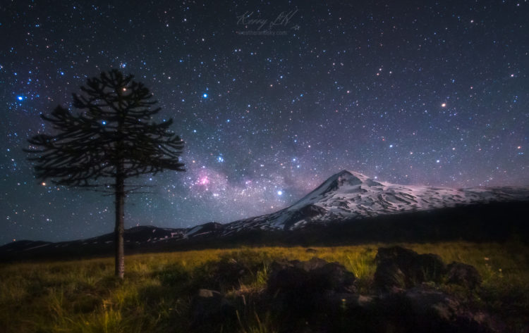Lliama Volcano Under the Stars