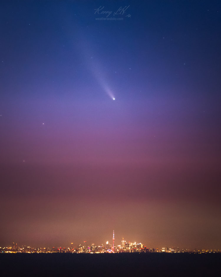 Comet Above Toronto