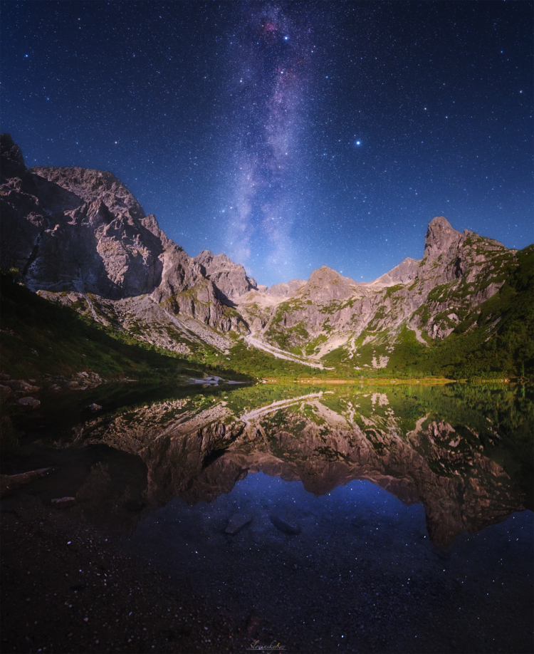 Mountains in Moonlight