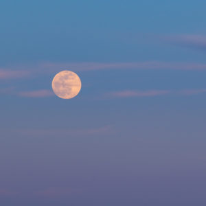 Gibbous Moon Above Methana