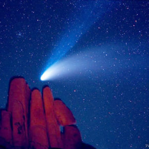 Heavenly Comet and Earthly Fingers