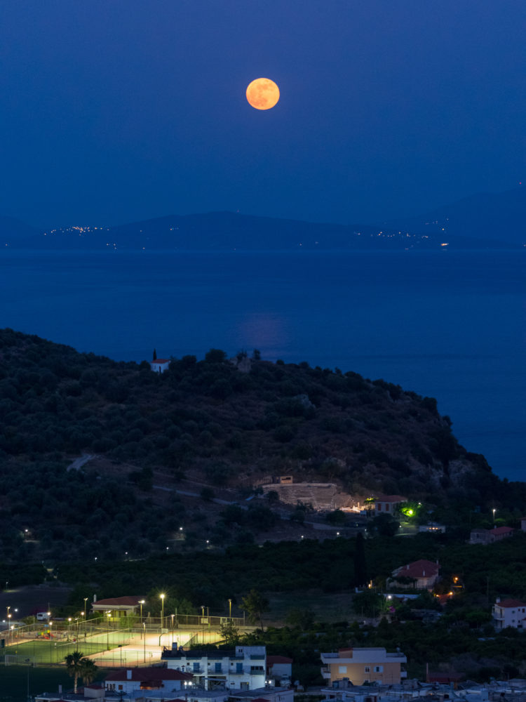 Full Moon Above Ancient Epidaurus