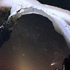 Zodiacal Light, Comet and Keyhole Arch