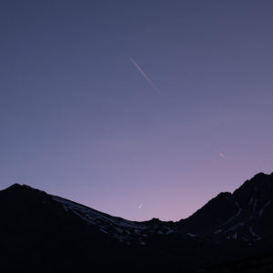 Crescent Moon in the Alps