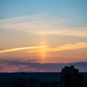 Sun Pillar Above Ragusa