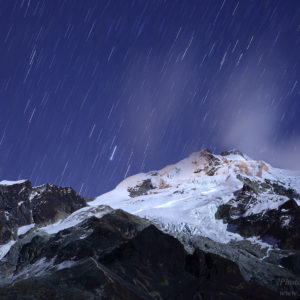 Startails Above Mt Huayna Potosí