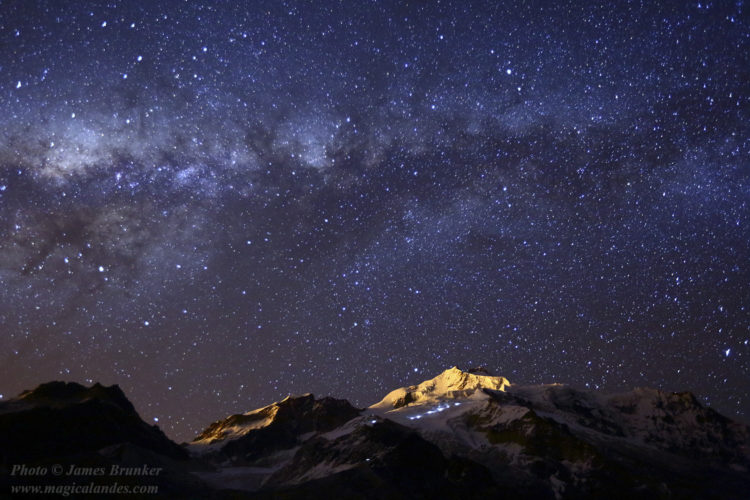 Milky Way Above Mt Huayna Potosí