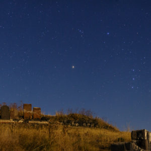 Sevan Monastery in Moonlight