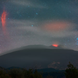 California Nebula, Pleiades, and Mount Etna