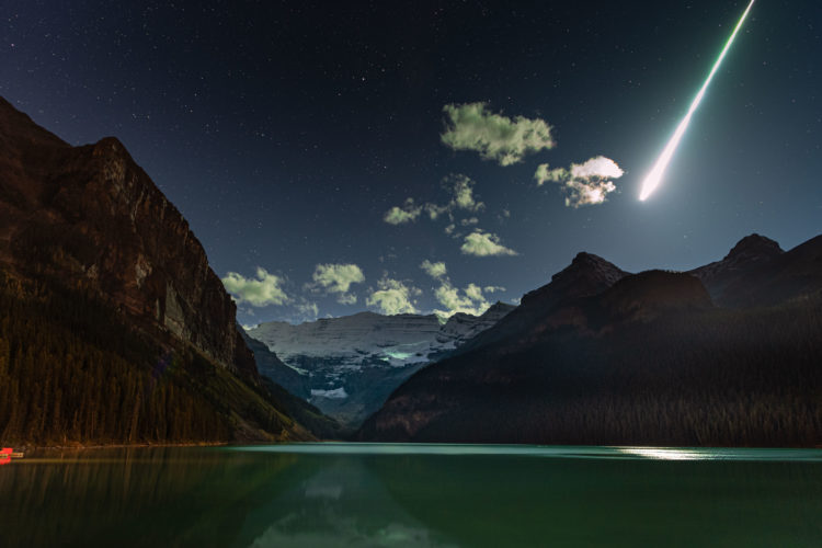 Fireball Above Lake Louise