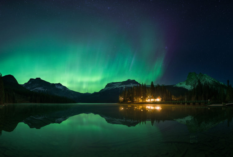 Aurora Above the Emerald Lake