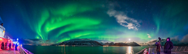 Norway Coast Aurora Panorama