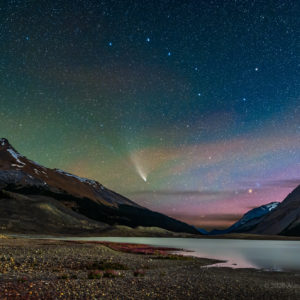 Comet NEOWISE at the Columbia Icefield