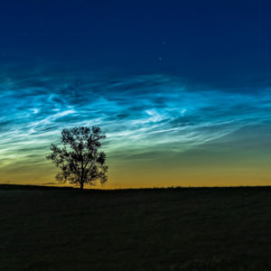 Noctilucent Clouds Panorama at One Tree Hill