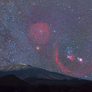 Orion Rises Over Mount Etna