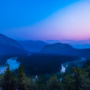Smoky Sunset Panorama in Banff