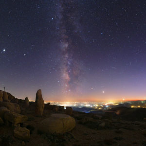 Mount Nemrut in Astronomical Twilight