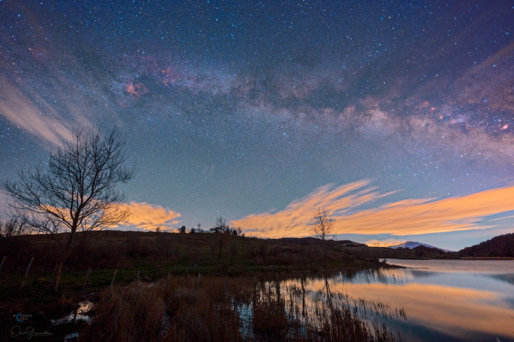 Rising Milky Way Over Lake Biviere di Cesarò