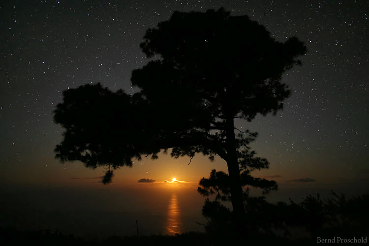 Moonset in La Palma