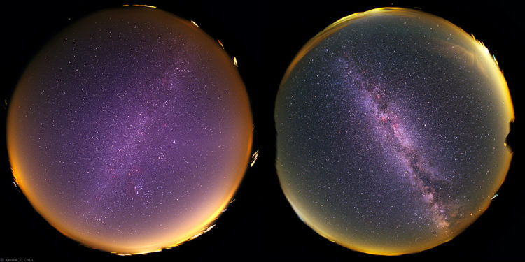 The Milky Way: Winter vs. Summer